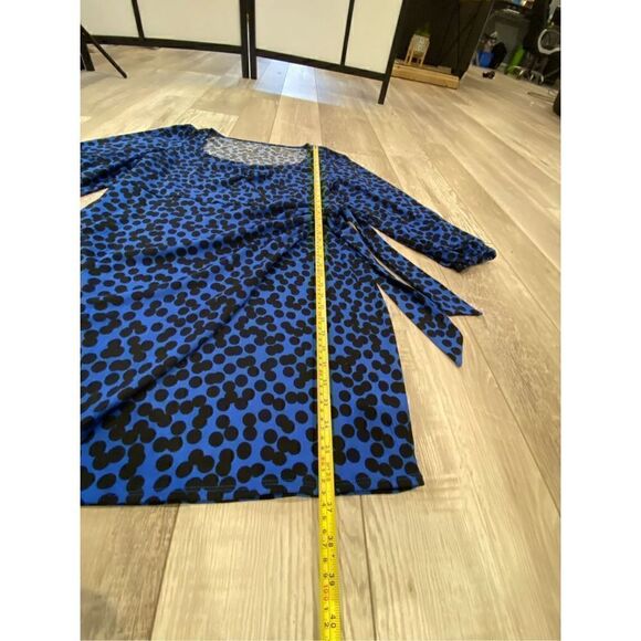 AVA & VIV plus size black and royal blue polkadot, dress size 2X - Picture 8 of 12
